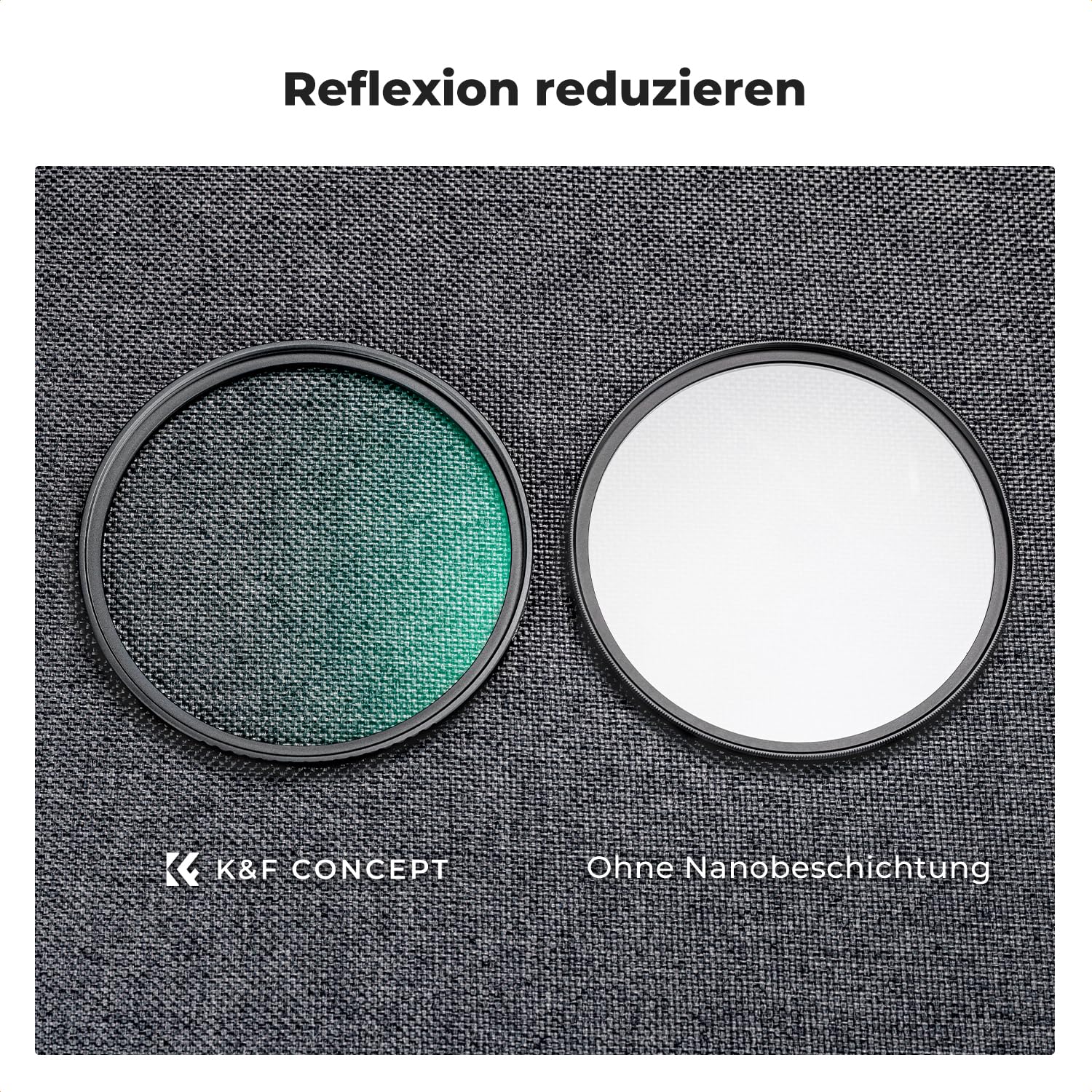 K&F CONCEPT Black-Mist 1/8 Filter 82mm aus Optischem Glas Mit 24-lagiger Nano-Beschichtung für Videoaufnahmen/Portraitfotografie (Nano-Dazzle)