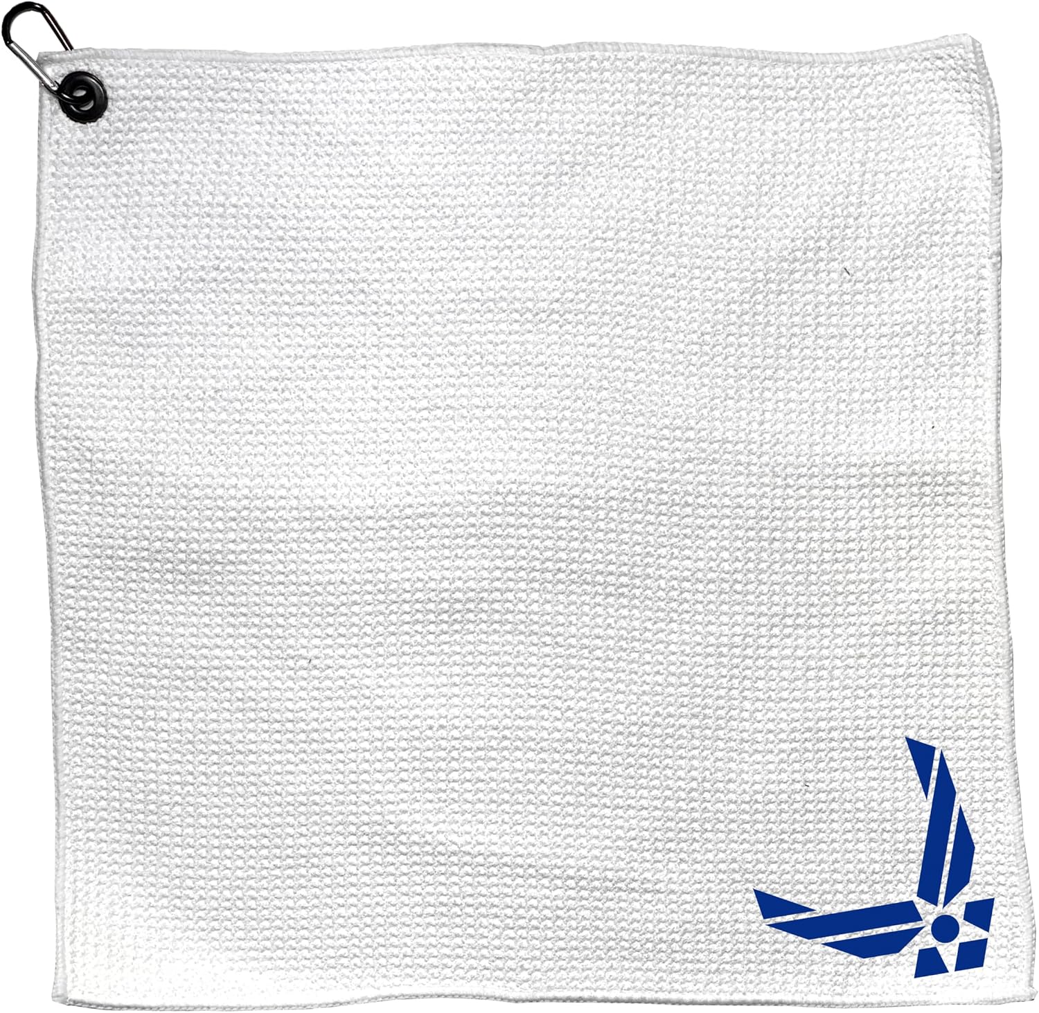 Team Golf Military Team Golf Military Microfiber Towel - 15" X 15" (White) With Carabiner Clip, Premium Microfiber with Deep Waffle Pockets- Superior Water Absorption and Quick Dry Golf Cleaning Towel