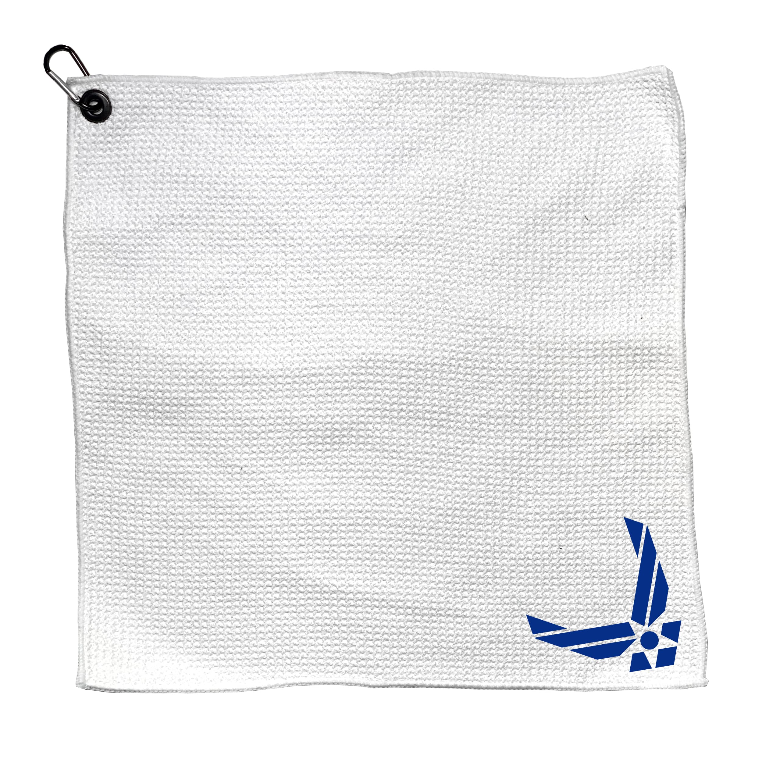 Team Golf Toalla de microfibra militar de la Fuerza Aérea de EE. UU., 15 x 15 pulgadas (blanco) con clip de mosquetón, microfibra de alta calidad con bolsillos profundos de gofre, absorción de agua