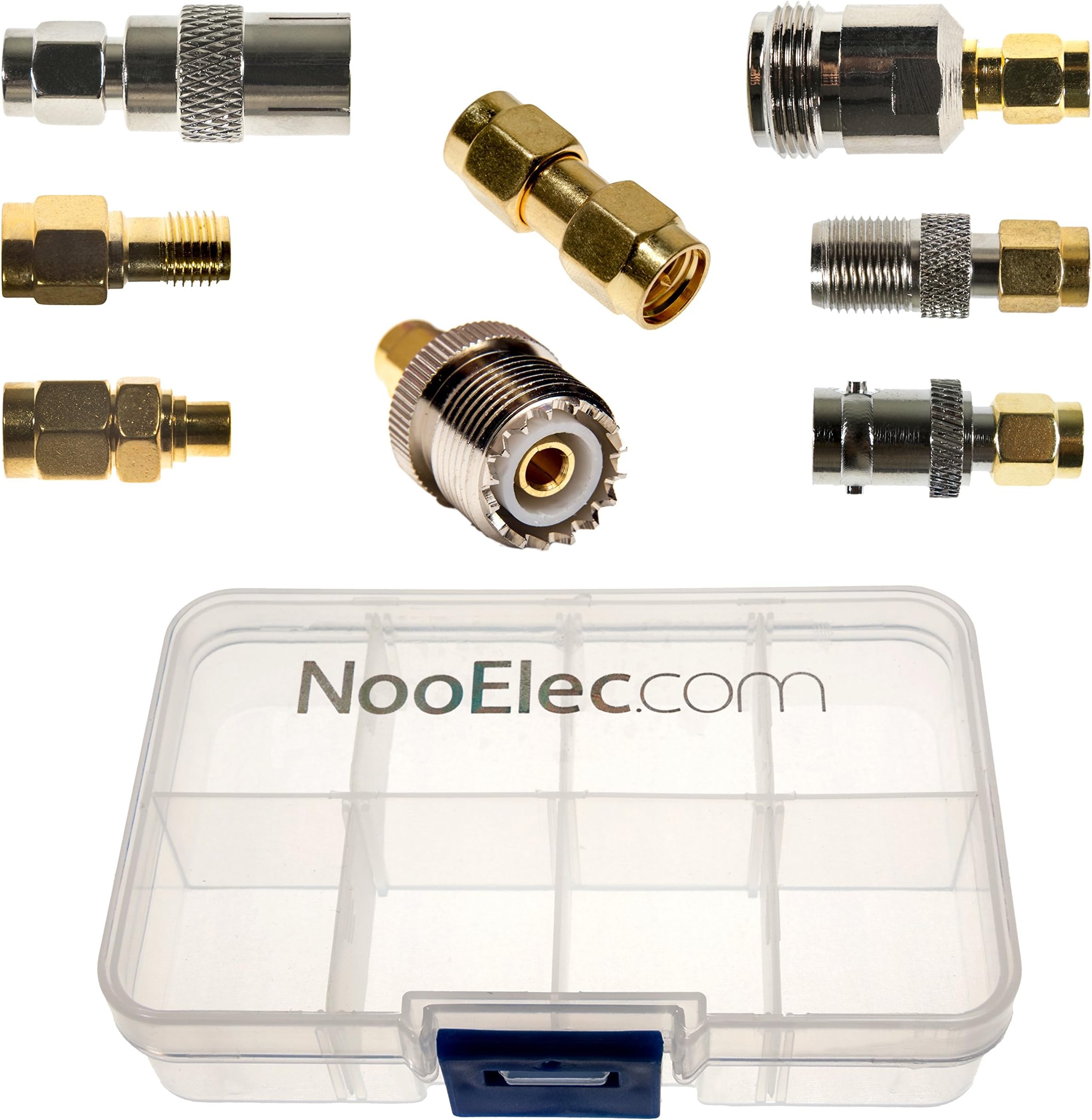SMA Adapter Connectivity Kit: 8 Adapters for NESDR (RTL-SDR) SMA Radios w/Case