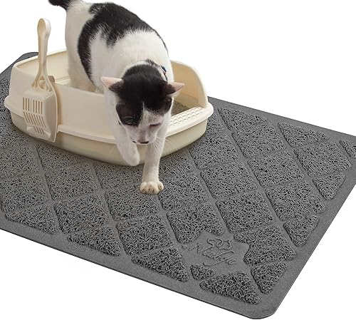 Niubya Tapete de arena para gatos de alta calidad, 23 pulgadas de largo x 14 pulgadas de ancho, diseño antideslizante e impermeable, suave para las