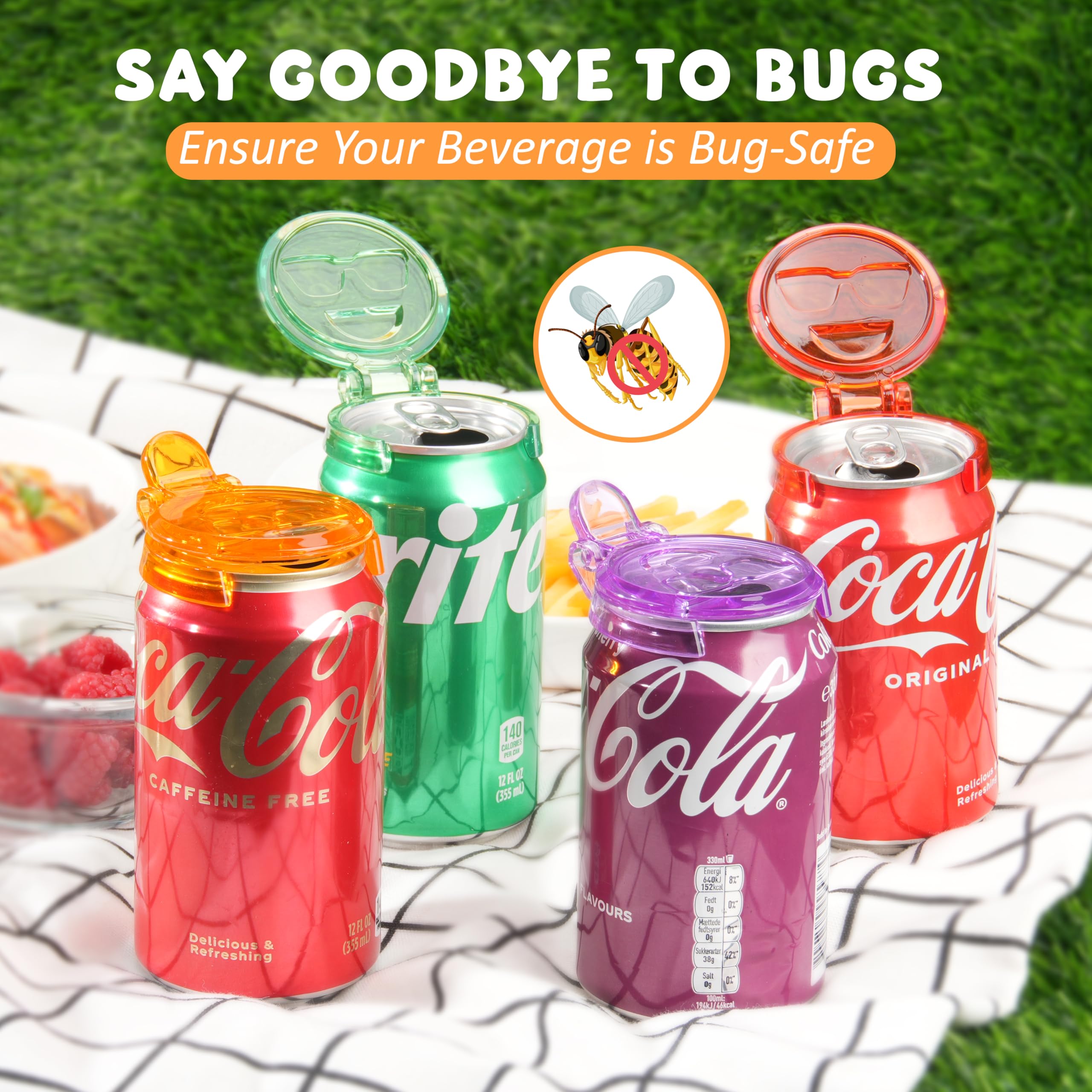 Amazon.com: 4 Pack Soda Can Lids, Funny Soda Can Covers to Keep