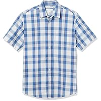 Amazon Essentials Camicia in Popeline a Maniche Corte Regular Fit Uomo
