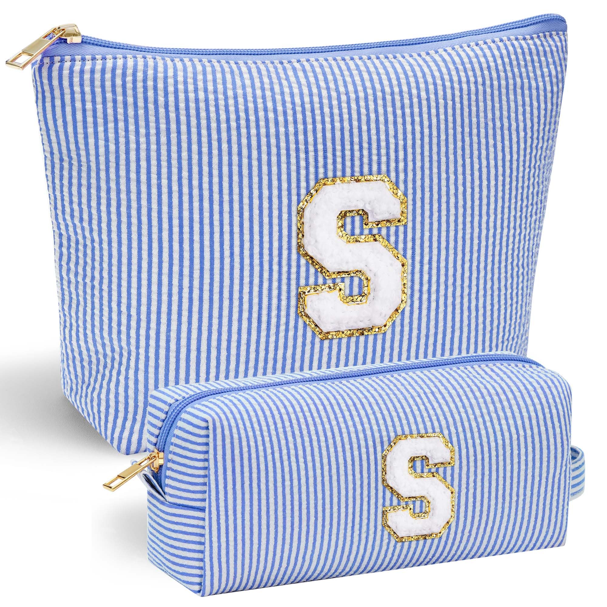Parima Personalised Gifts for Girls Women - Personalised Make up Bag Initial Make up Bags A Preppy Stuff Birthday Gifts for Women Gift for Girl Womens Girlfriend Teenage Girls Gift Makeup Bag — view 94