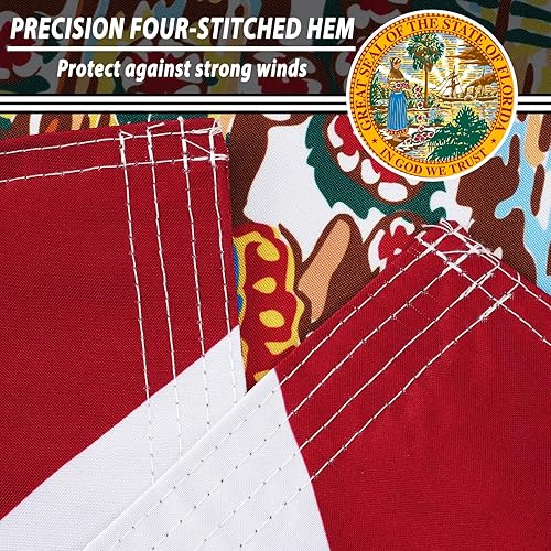 Miniatura 3 de FLAGWIN Bandera del estado de Florida de 3 x 5 para exteriores, banderas de Florida de doble cara de 3 capas, banderas de estado de FL de poliéster