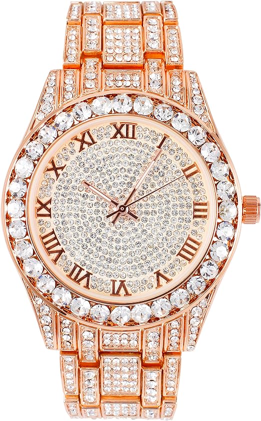 Ladies 40mm Iced Diamond Watch 