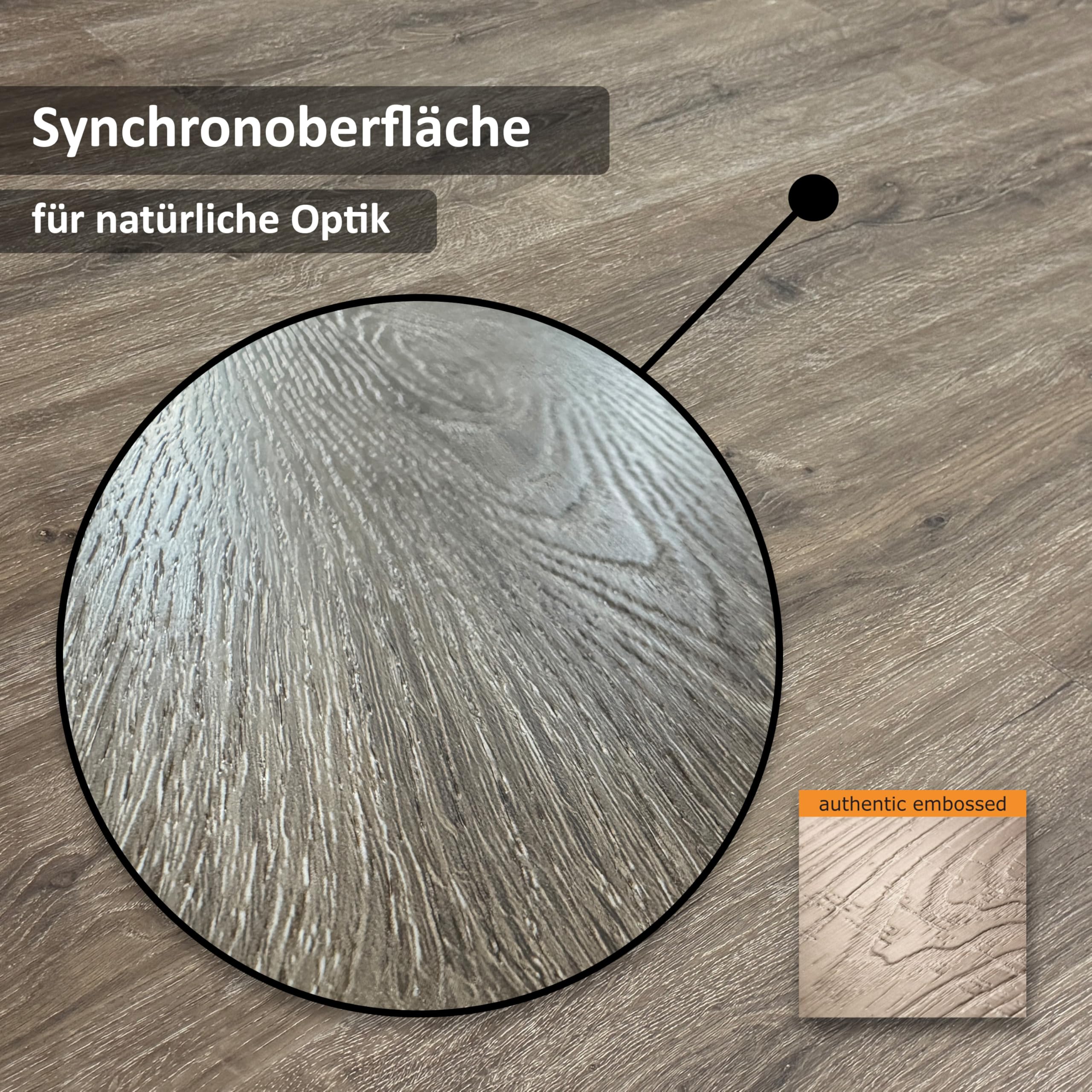 TRECOR Winylowa/LVT winylowa designerska podłoga winylowa z litego drewna o grubości 5 mm z warstwą użytkową 0,5 mm – kupujesz 1 m² – wodoodporna (dąb premium, brązowy, 1 m², podłoga winylowa)