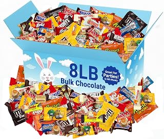 Assorted Chocolate Candy Variety Pack 8 lb – Bulk Individually Wrapped Chocolates for Parties, Gifting, Holidays, Easter Candy & Easter Egg Fillers, and Everyday Indulgence – Premium Name-Brand Mix for All Occasions