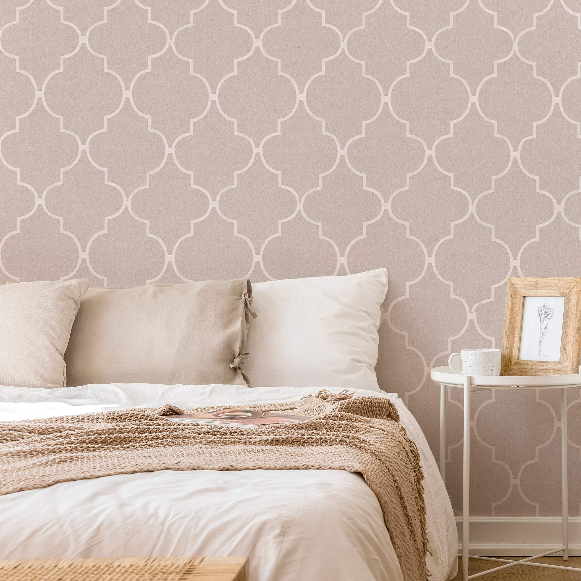 Graham & Brown Taupe Superfresco Easy Spanish Tile Wallpaper