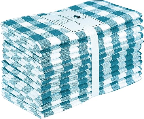 Miniatura 58 de Servilleta de tela de algodón de 18 x 18 pulgadas, color azul, servilletas de uso diario, servilletas de algodón, servilletas de boda, servilletas