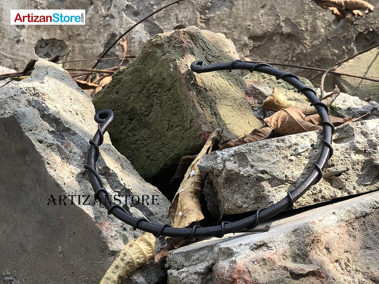 ARTIZANSTORE Handmade Lady of The Realm Iron Torc Necklace, Handcrafted Twisted Choker Torc Neck Piece, Norse Necklace, Authentic Viking Neckband Jewellery - Image 7