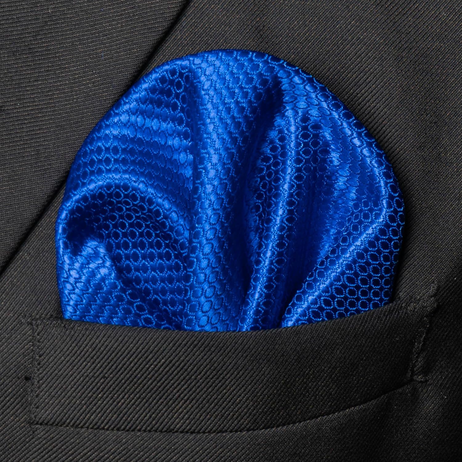 RBOCOTT Solid Color Tie Woven Classic Formal Mens Necktie and Pocket Square with Tie Clip Set