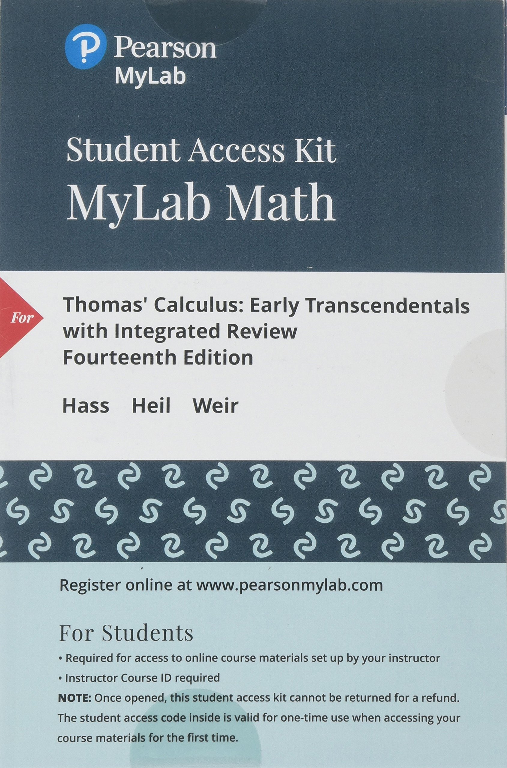 Thomas' Calculus: Early Transcendentals with Integrated Review -- MyLab Math with Pearson eText Access Code