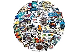 Hydro Flask Sports Fishing Stickers 101-Pack Colorful Wildlife Adventure Decals Vinyl Waterproof...