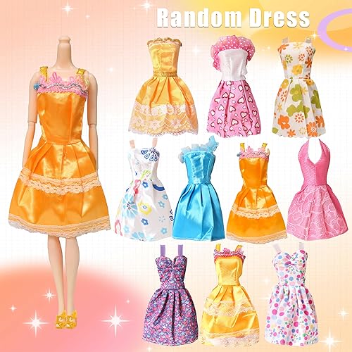 Miniatura 2 de Accesorios de muñeca hechos a mano, conjuntos de ropa, ropa de moda, vestidos que incluyen 5 juegos de vestidos de novia de 11.5 pulgadas para