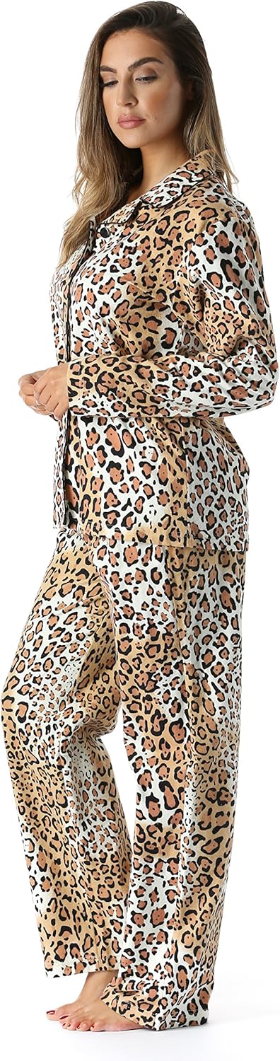 #followme Printed Flannel Button Front PJ Pant Set - Image 3