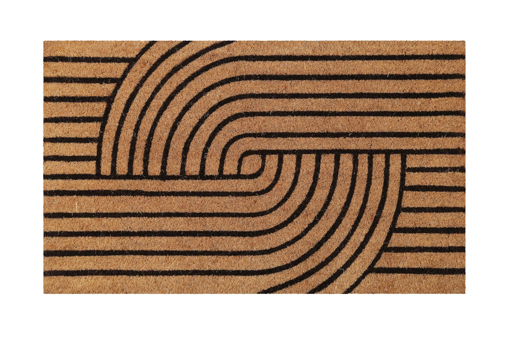 Wecon Home WECONhome Modern Mania - Felpudo de coco para cualquier entrada (60 x 90 cm, color natural), WH-51157-01