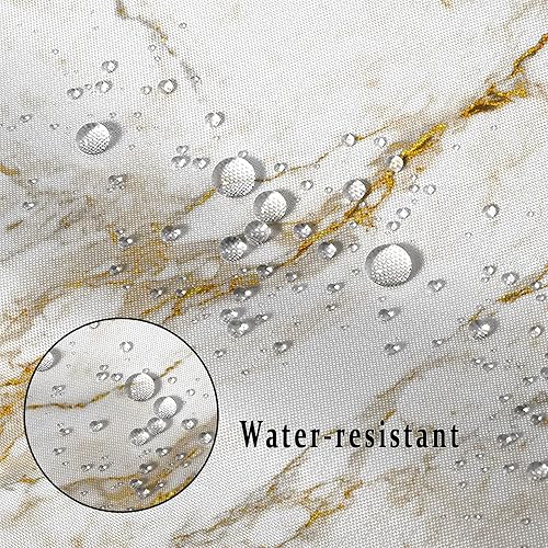 Miniatura 5 de Baocicco Cortina de ducha de mármol blanco, textura dorada, cortinas de ducha modernas abstractas para baño, hogar, bañeras, decoración de bañeras,