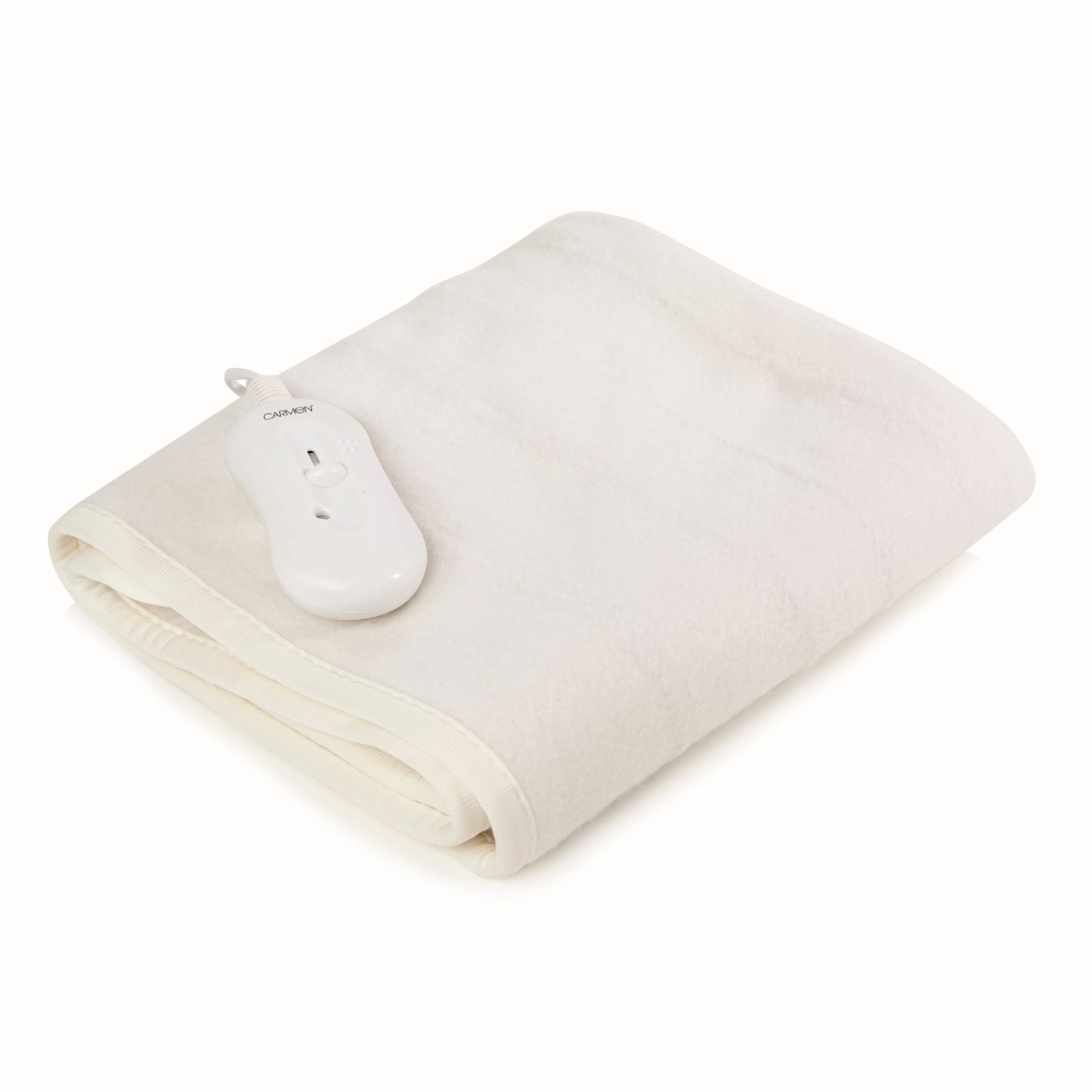 Carmen C81197 King Size Heated Under Blanket with Overheat Protection, 80W, White