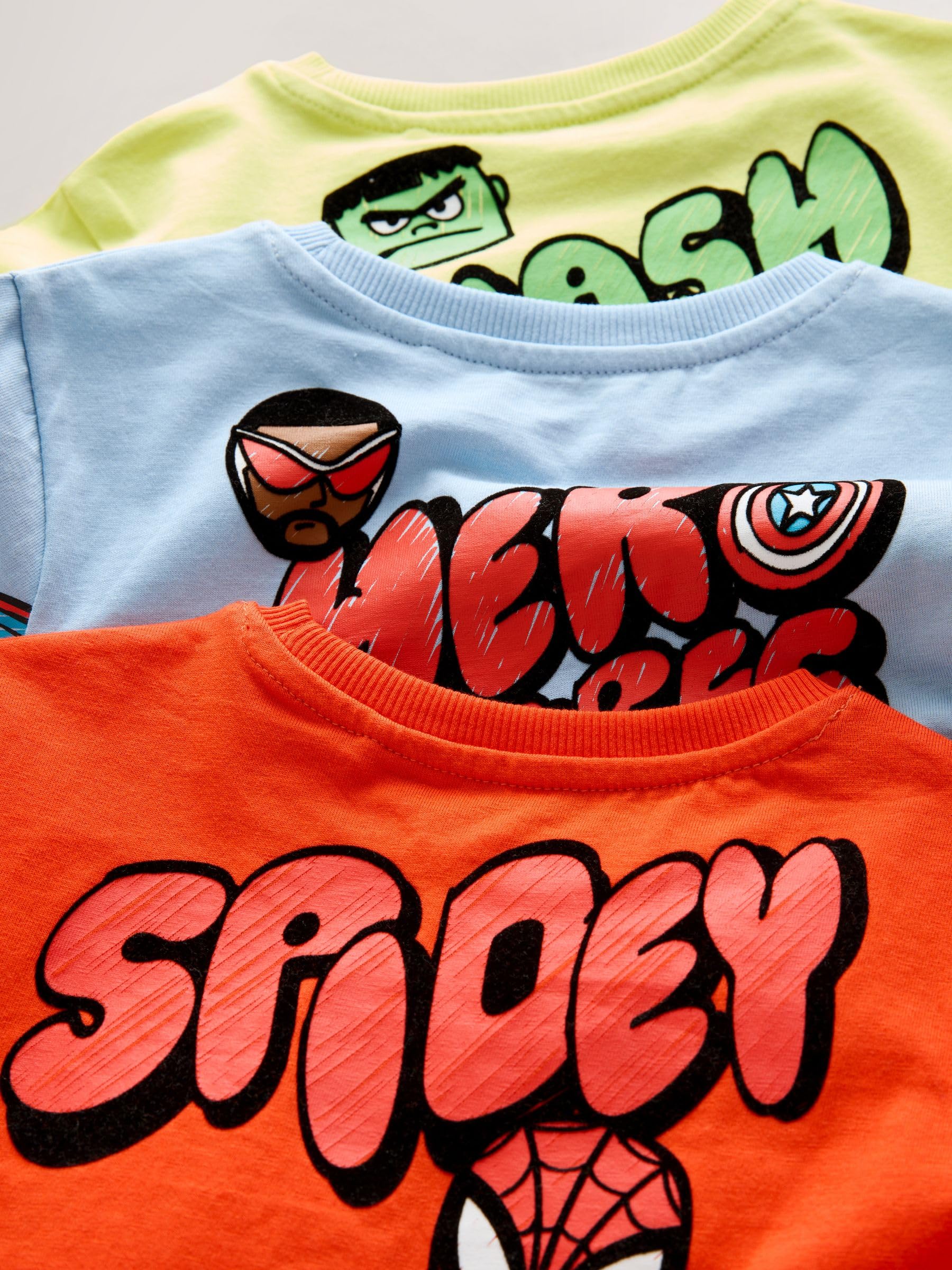NEXT Jungen 3er-Pack Kurze Schlafanzüge, Marvel