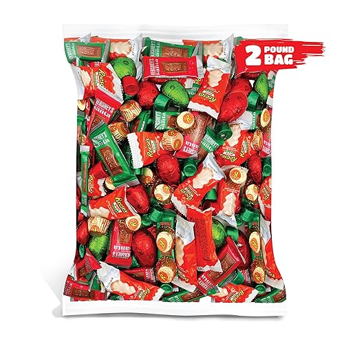 Miniatura 4 de Surtido de dulces de Navidad, delicias populares de chocolate con leche, envueltas individualmente, paquete a granel de 2 libras, (alrededor de 100