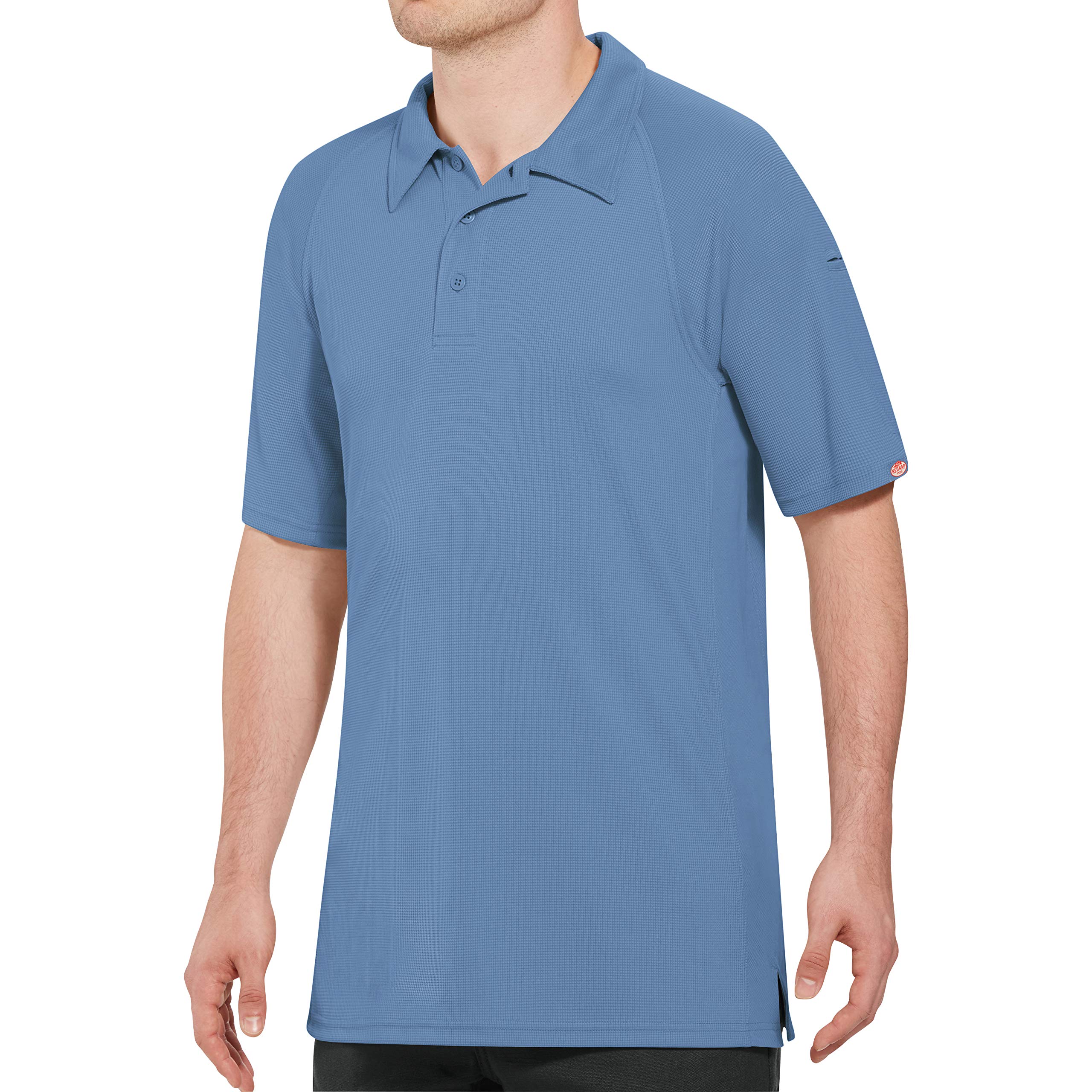 Red Kap Men's Medium Blue Short Sleeve Performance Knit Flex Series Active Polo Shirt, 3X-Large