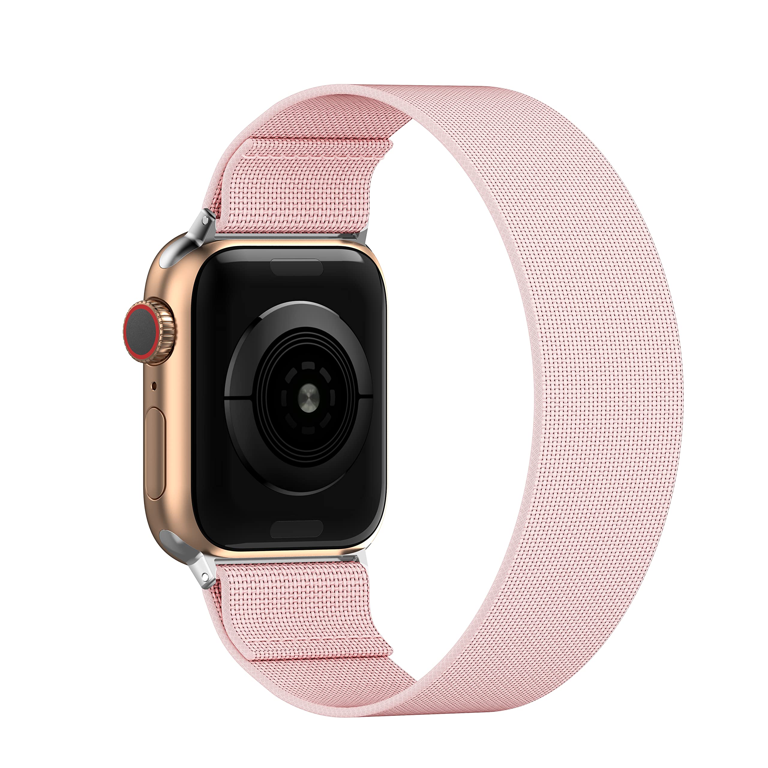 BMBEAR Stretchy Solo Loop Bands Compatible with Apple Watch 38mm 40mm 41mm Braided Elastic Weave Nylon Wristbands Women Men Straps for iWatch Series 7/6/5/4/3/2/1/SE Dark Black — view 36