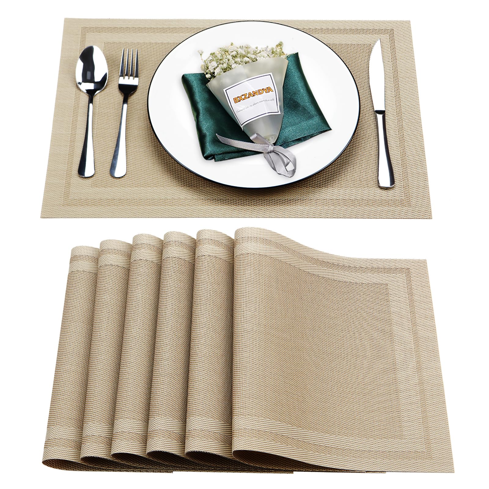 Amazon.com: Bxzandya Placemats Set of 6,Washable,Heat and Stain
