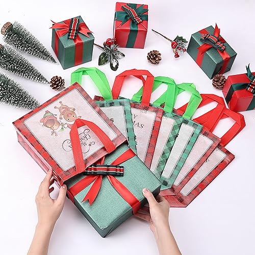 Miniatura 8 de Mr. Pen - Bolsas de regalo de Navidad reutilizables, 12 unidades, bolsas de regalo de Navidad con asas, bolsas de Navidad reutilizables para