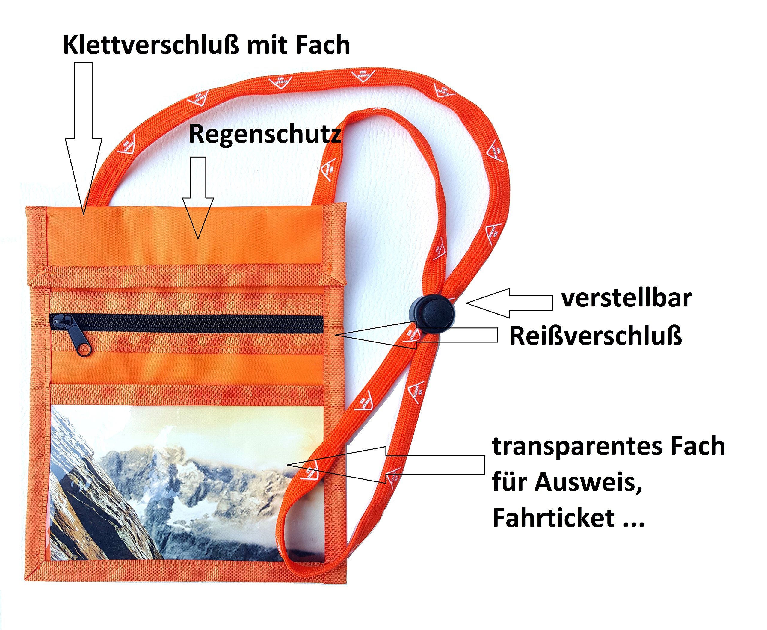 Everest1953 nero camper borsa per il petto cassaforte per il