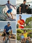 TACVASEN Men's UPF 50+ Sun Protection Shirts Quick Dry Short Sleeves Rash Guard Swim Shirts