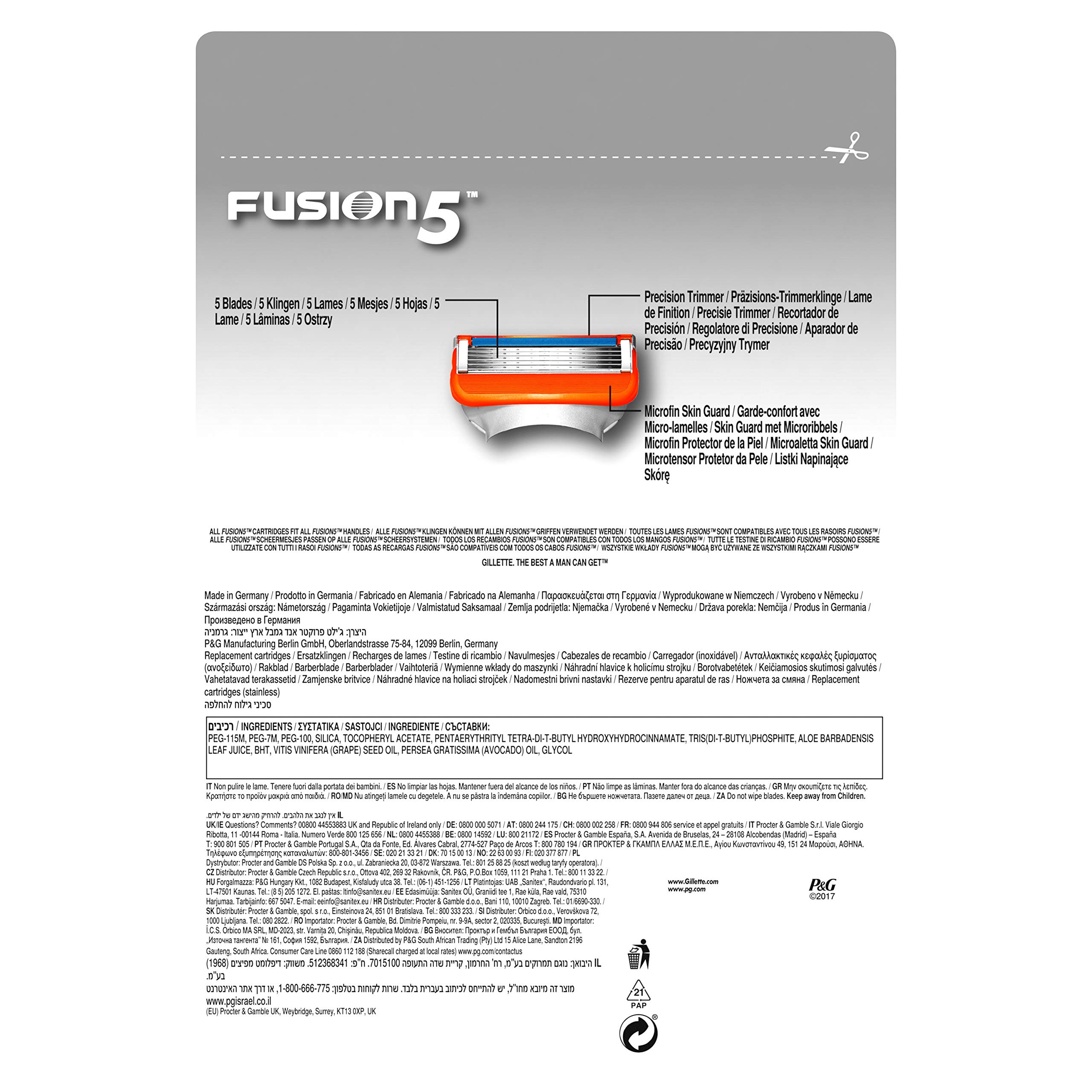 Gilette Fusion5 - Razor, 16 Stück