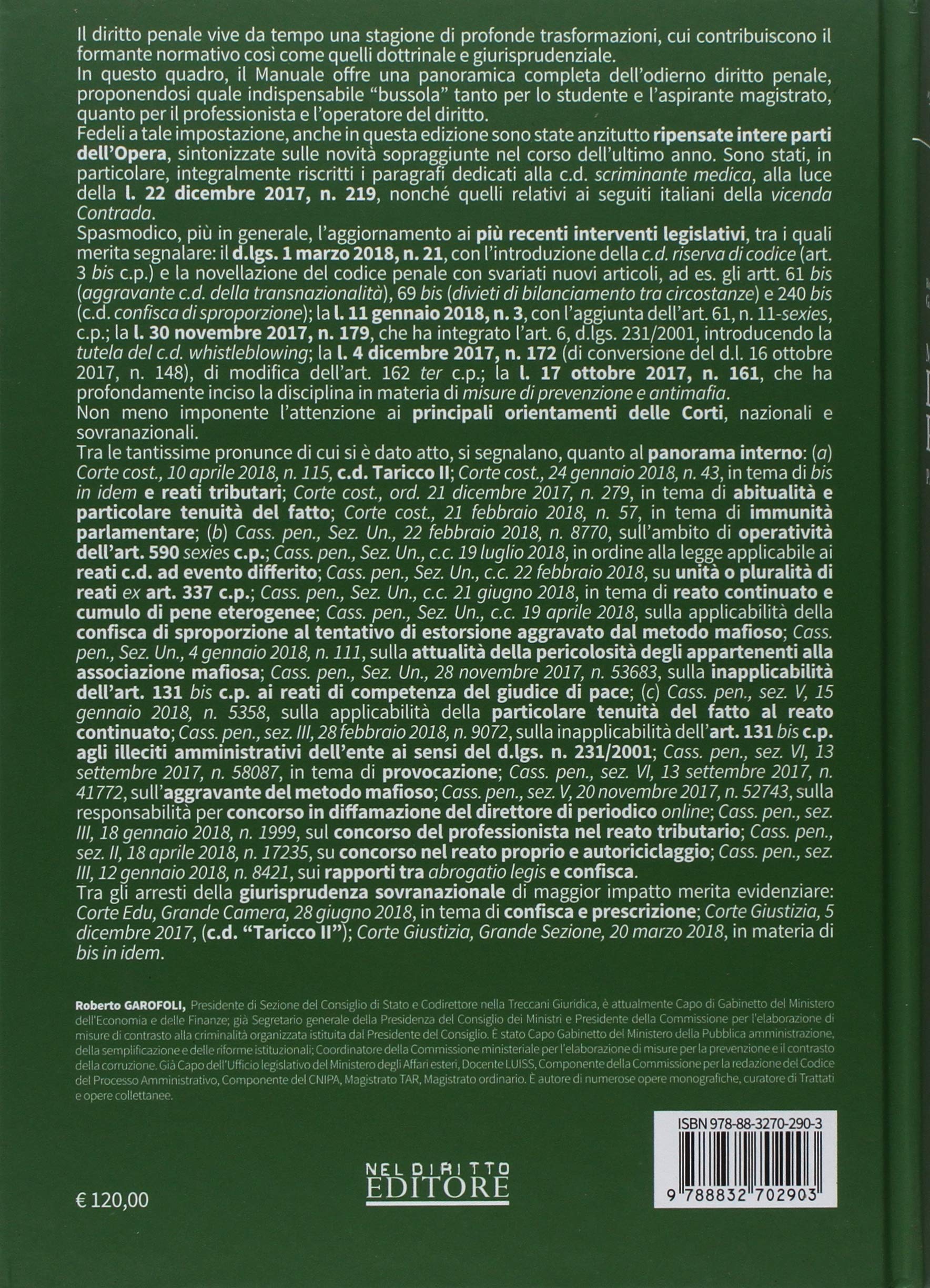 Manuale di diritto penale. Parte generale
