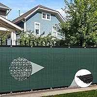 Vista 11 de SEKKVY Valla de privacidad resistente de 3 x 16.4 pies, cubierta de red de malla de bloqueo del 90% para jardín, pared, valla de eslabones de cadena