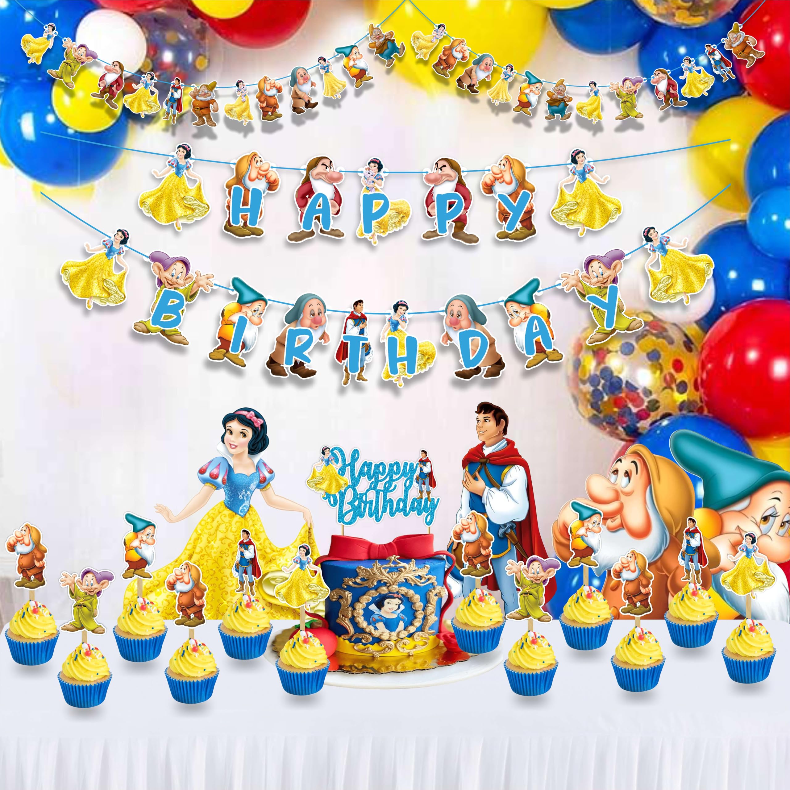 Suministros Para Fiesta De Blancanieves Fiesta Blanca Nieves Etsy