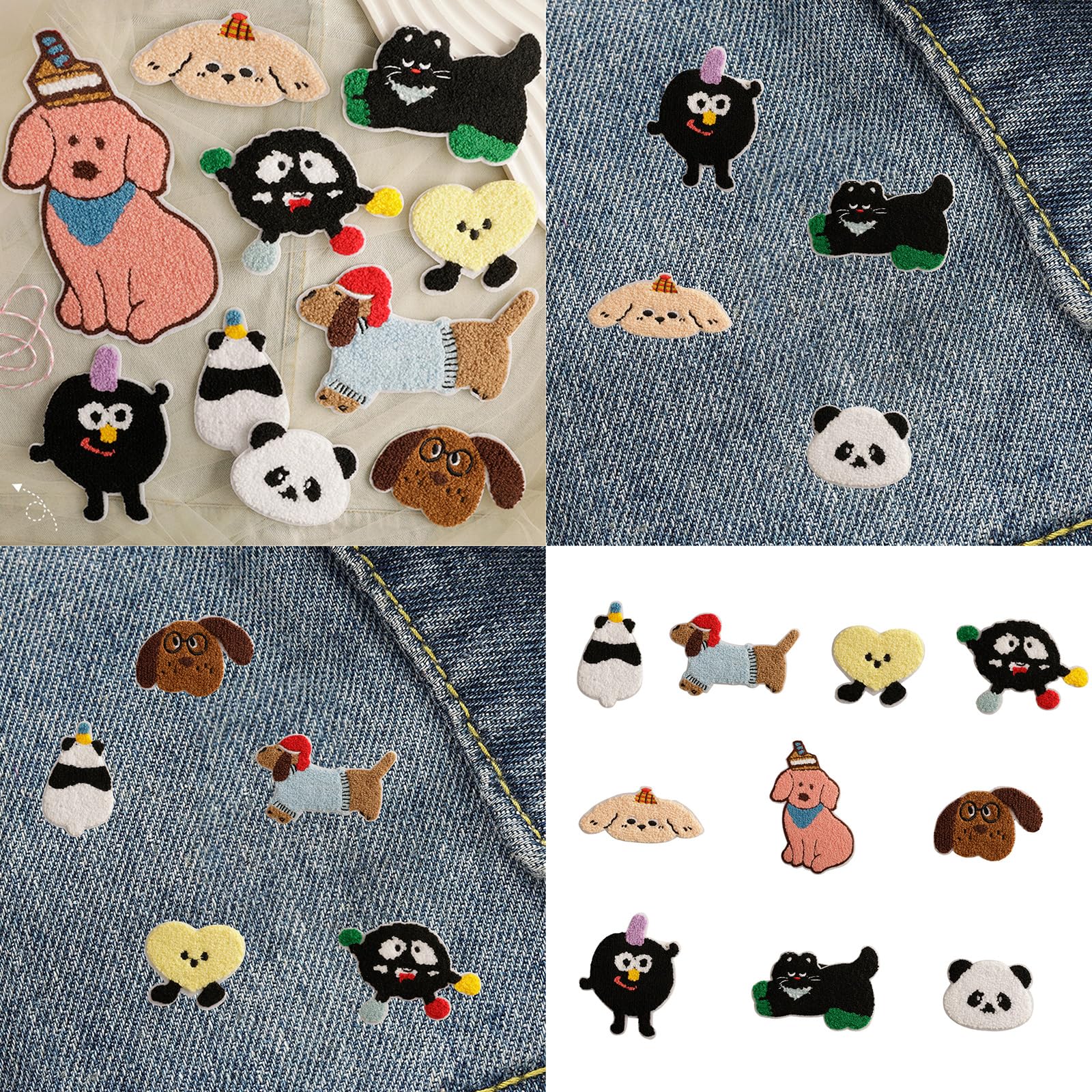 10Pcs SelfAdhesive Animal Cloth Patches Repair Patches for Garment Bag and Hat Decorative Sticker for Craft Enthusiasts
