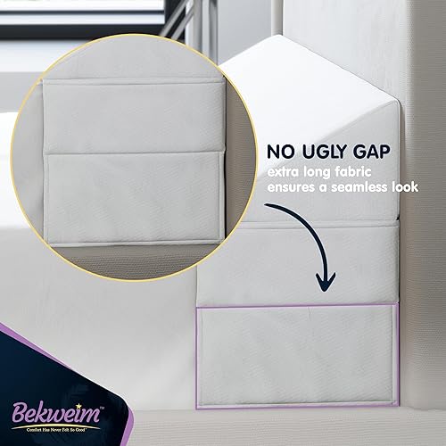Miniatura 8 de Almohada de cuña para cabecero de cama, relleno de huecos de cama tamaño Queen  Almohada de cabecera tamaño Queen 60 x 10 x 6  Almohada larga para