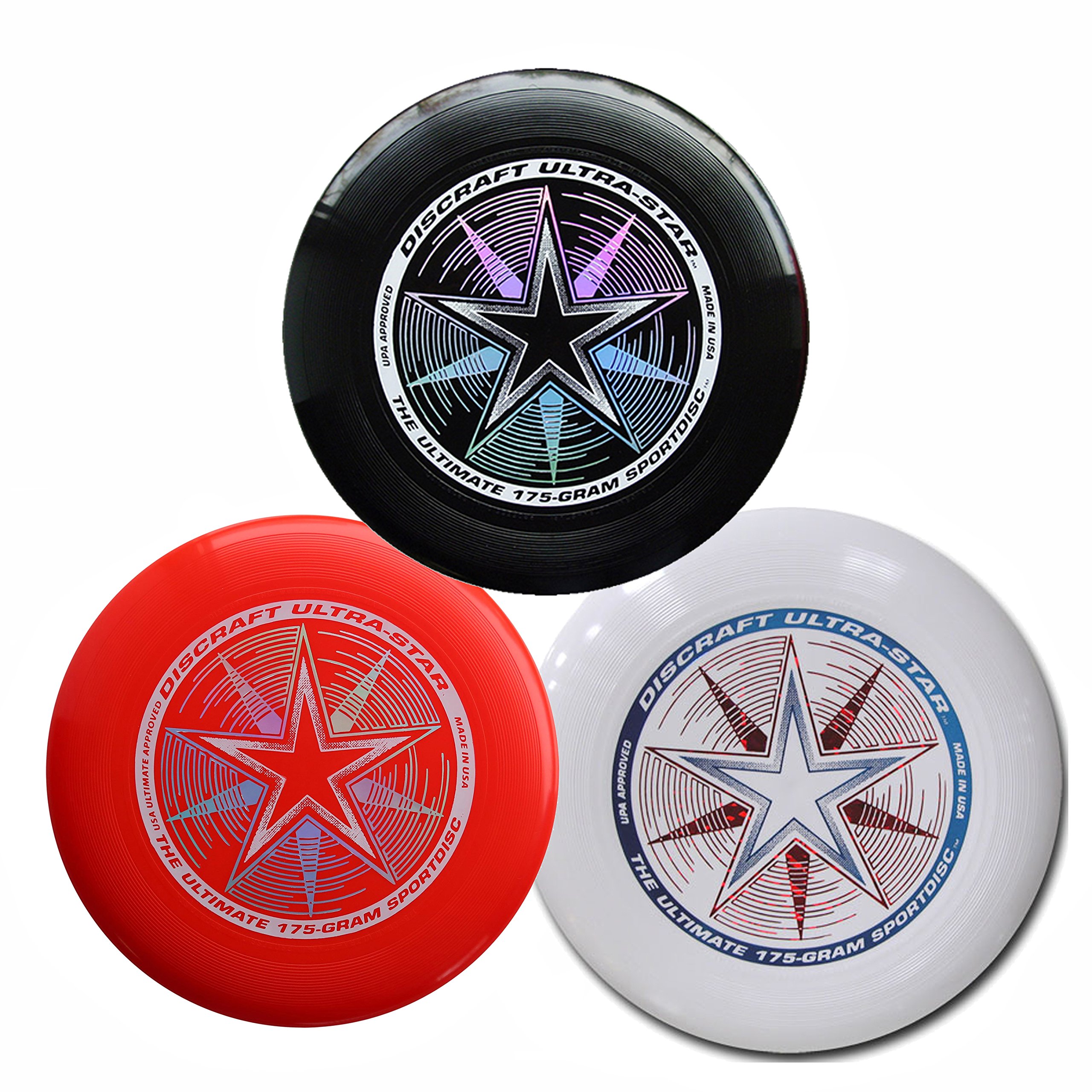 Discraft 175g Ultimate Disc Bundle (3 Discs) Black, White & Red