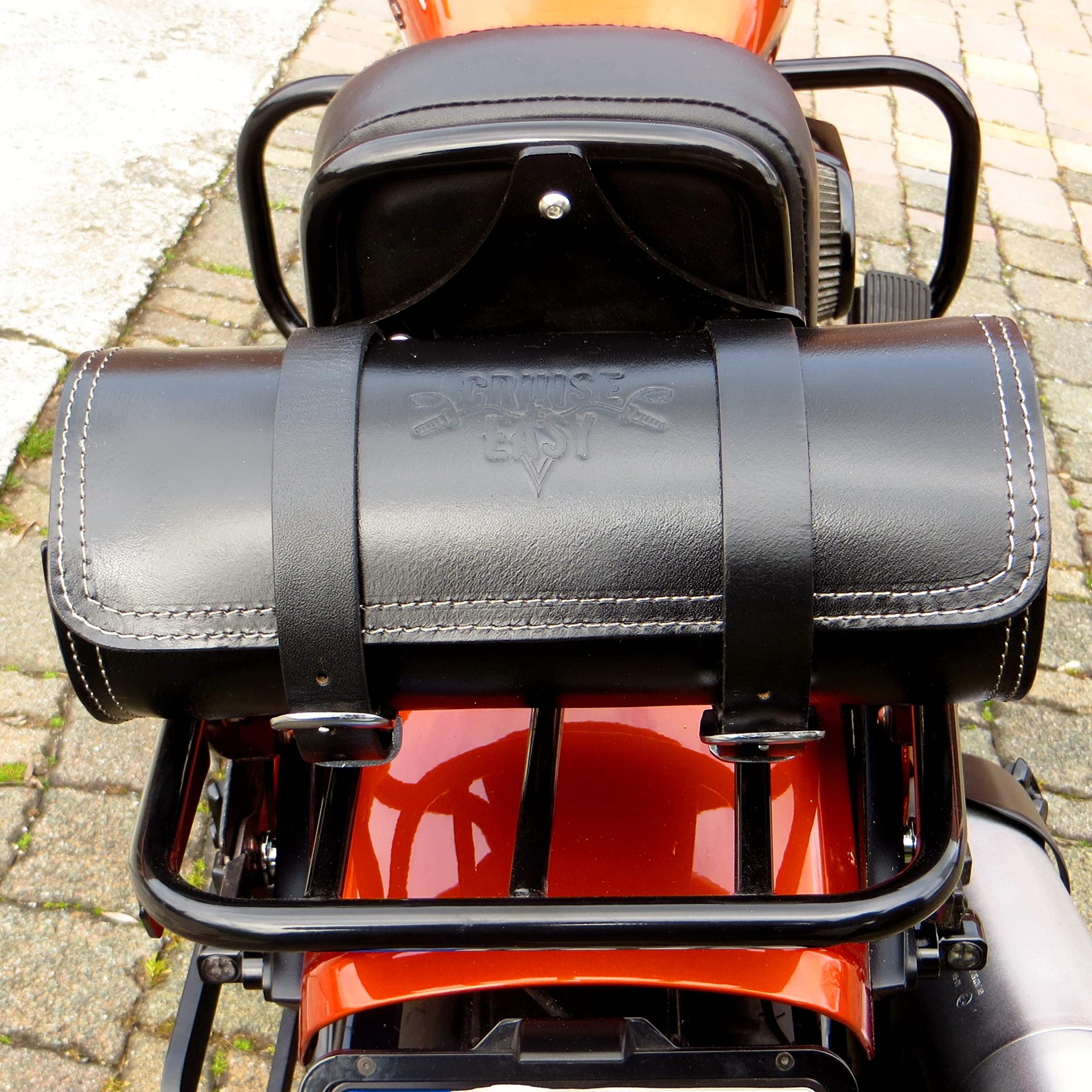 Echtleder Motorrad Werkzeugtasche - handgefertigte, wetterfeste Werkzeugtasche Echtleder - Florida Modell (M)