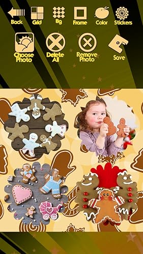 Colagem de fotos de pão de gengibre