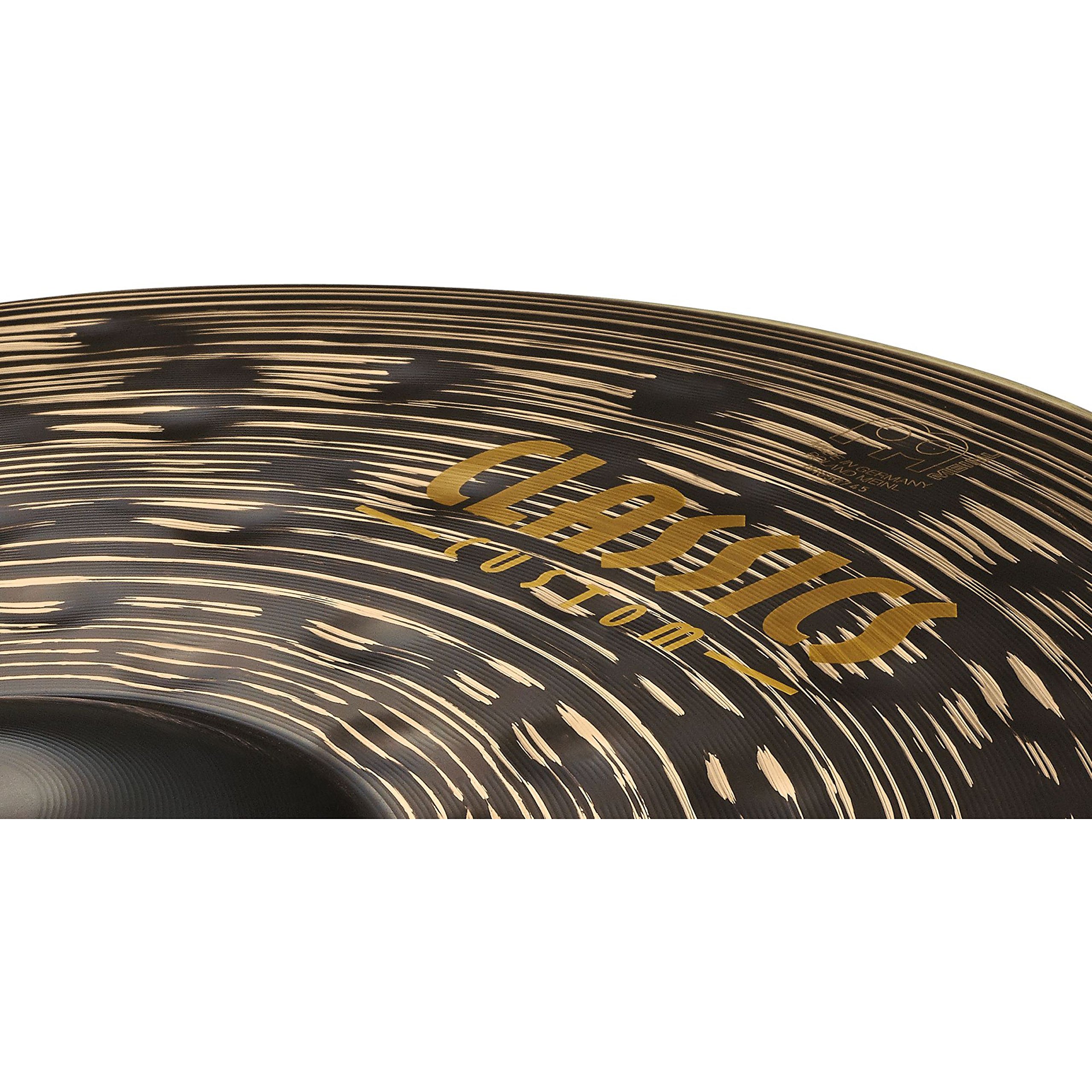 Meinl Cymbals Classics Custom Dark Ensemble de Cymbales avec Hihat 14", Crash 16" et Ride 20" pour Batterie – B12 Bronze, Finition Sombre, Fabriquée en Allemagne (CC141620)