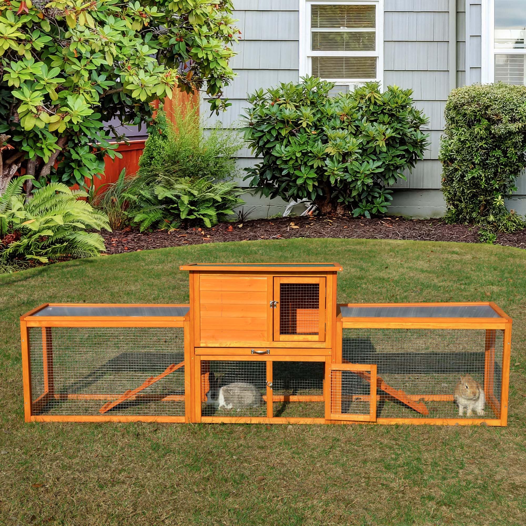 Snapklik.com : NicBex Rabbit Hutch Indoor & Outdoor Wooden Rabbit House ...