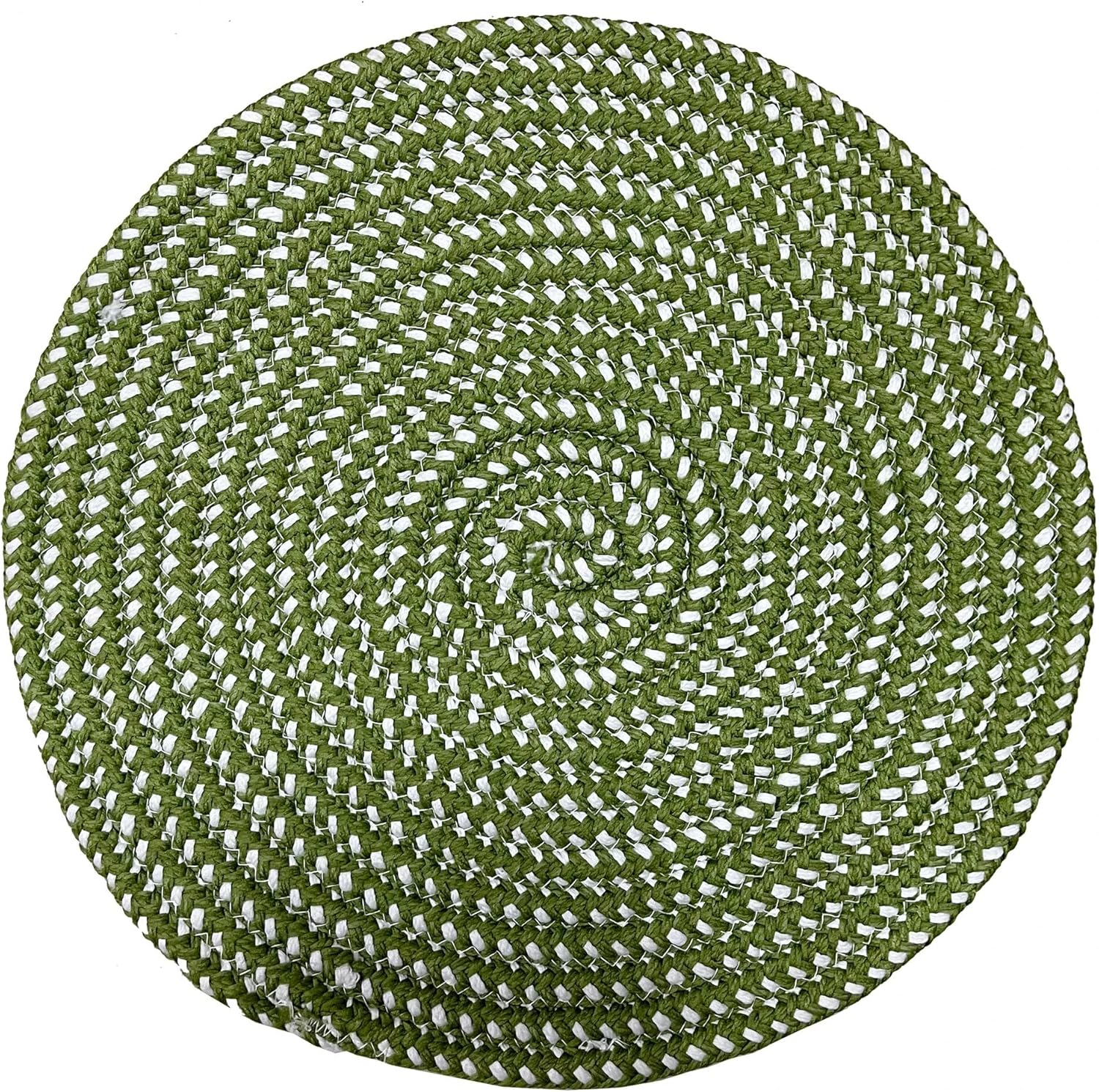 Hand Woven Round Area Rugs Living Room Bedroom Study Computer Chair Cushion Base Mat Round Carpet Lifts Basket Swivel Chair Pad Coffee Table Rug(2' Round, Green) 2' Round Green