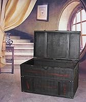 Vista 4 de Vintiquewise QI003041LNEW Tronco de vapor de madera de estilo antiguo