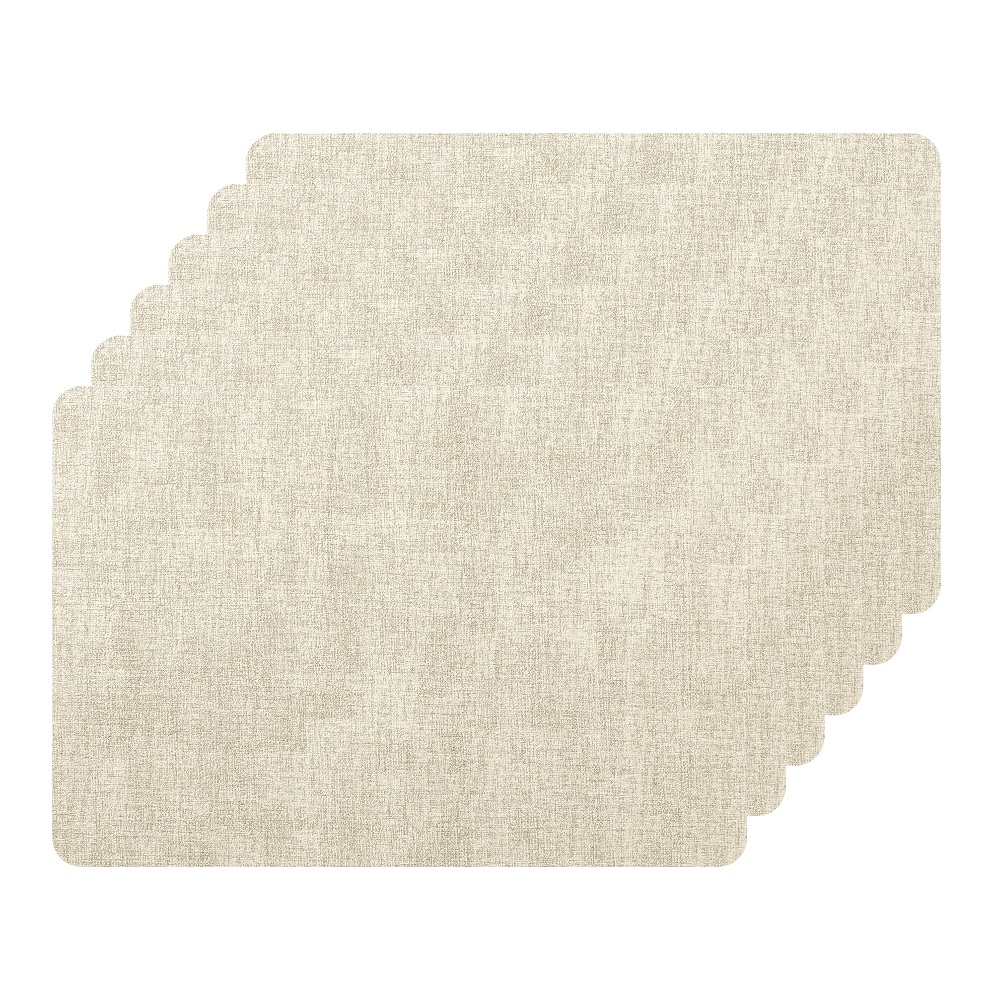 Sets de table 43x30cm lavables uxcell beige pour salle à manger moderne