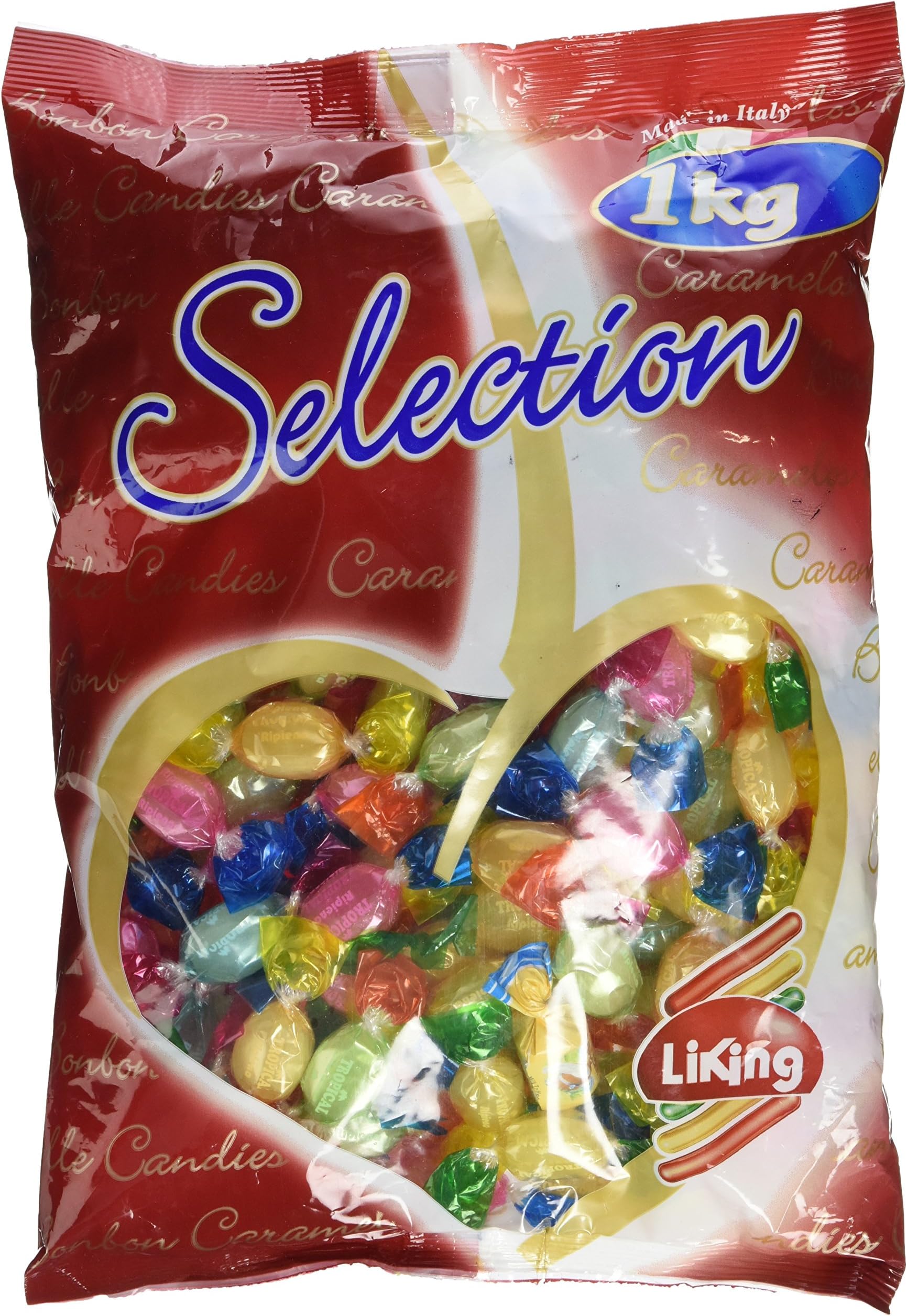 Liking Italian Sweets Tropical Fruits Hard Candies 1 kg