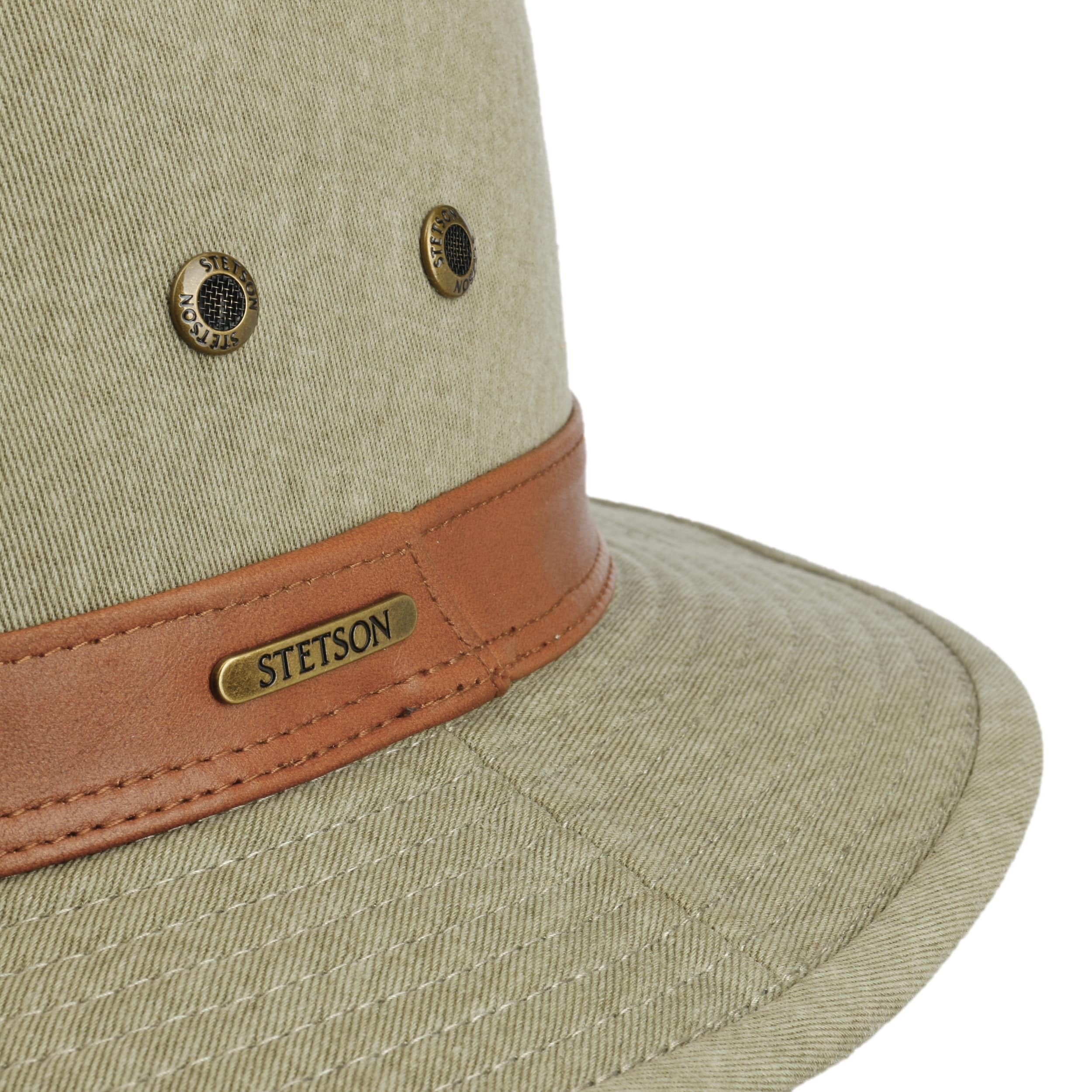Stetson Traveller Sombrero de Tela Proteccion UV 40 Cinta de Piel Hombre Todo el ano