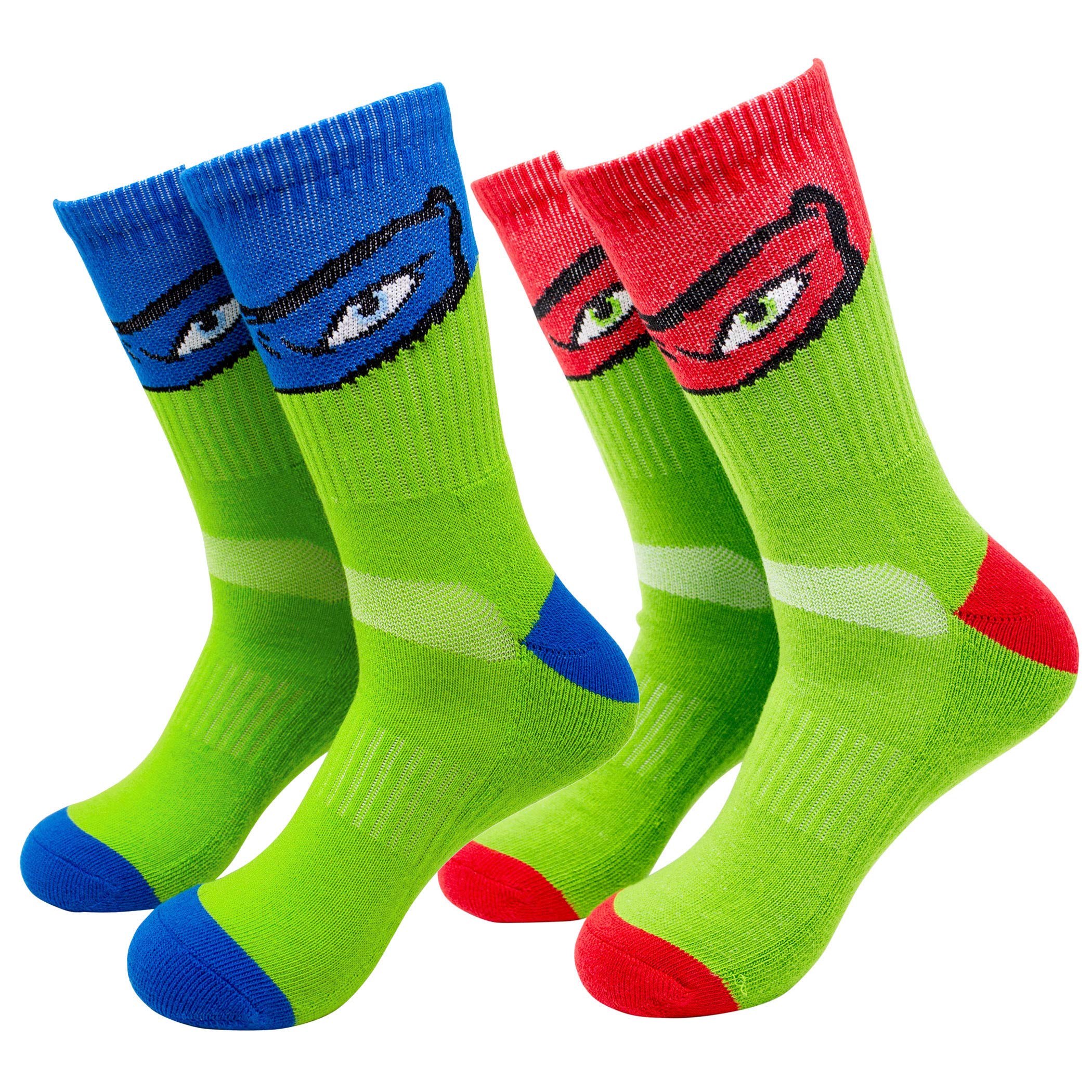 Berkshire Fashions Teenage Mutant Ninja Turtles 2-Pack Athletic Kids Socks