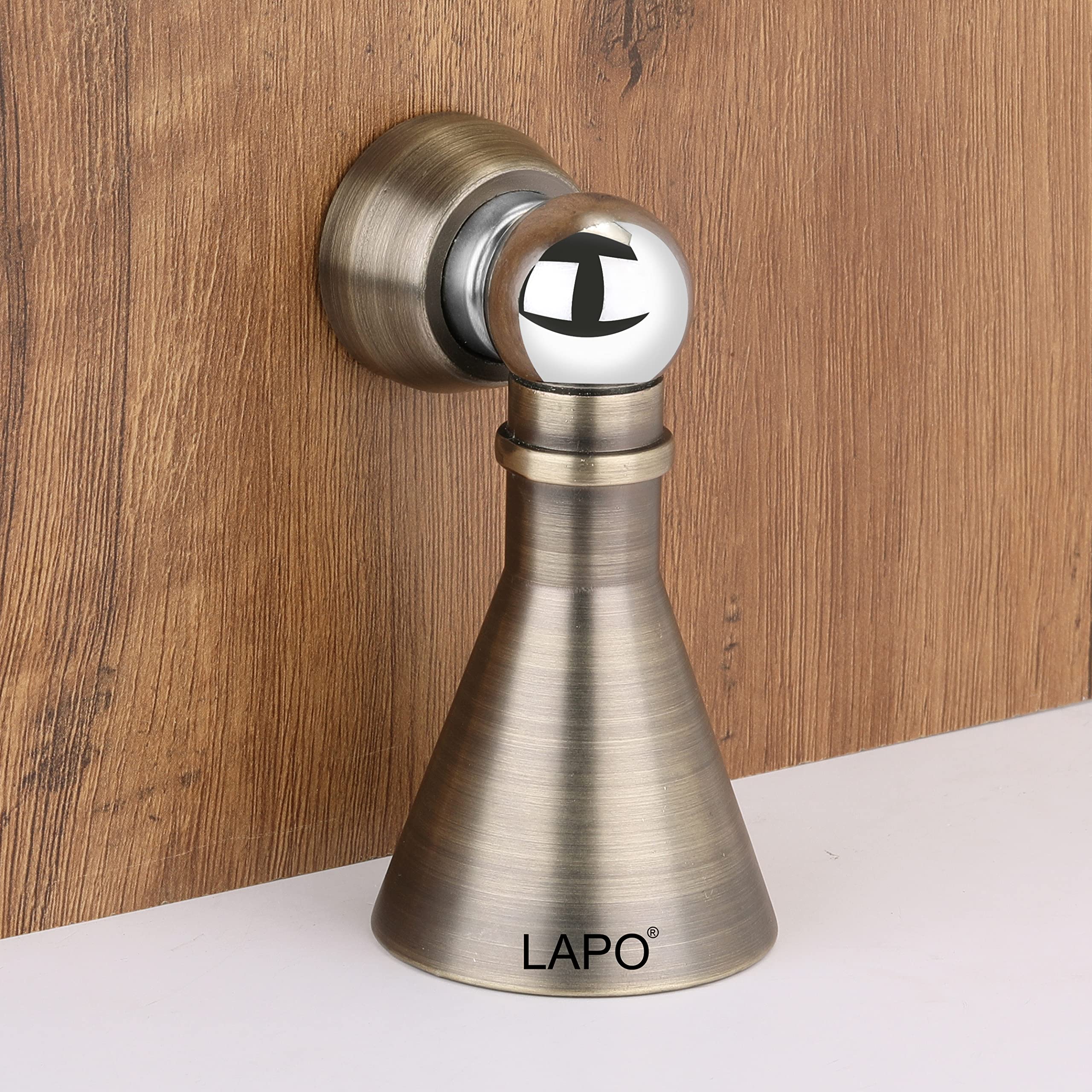 LAPO 4 Pack Heavy Duty Stainless Steel 5 inch Door Magnet Stopper Soft-Catch Magnetic Door Stopper|Door Magnets to Hold Door |Door Stopper | 360 Angle Door Stopper Magnetic (Antique Finish) Pack of 4 (B0C9Y9KYY7) Amazon Price History, Amazon Price Tracker