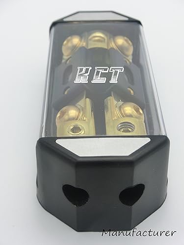 Miniatura 4 de Portafusibles ANL en línea de 2 vías con fusible 1X0GA-2X4GA bloque de distribución estéreoaudiocoche